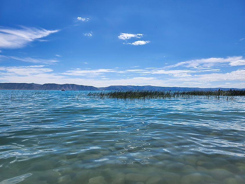 Blue sky over Utah Lake. 