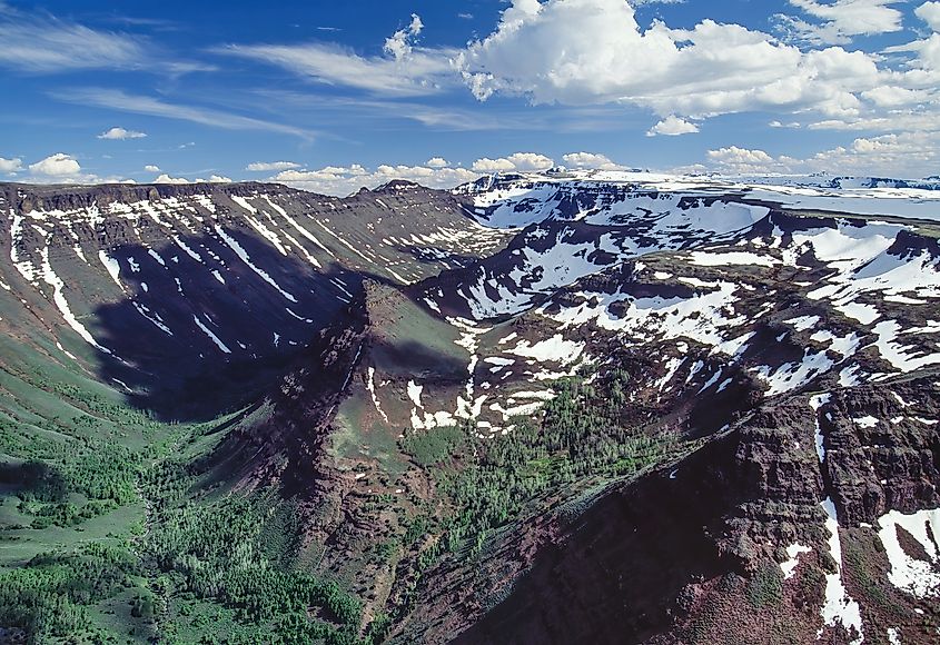 Aerial image of Steens Mountains Wilderness, Oregon, USA.