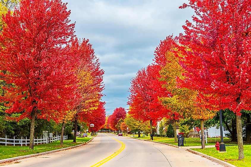 Street view in Kewaunee, Wisconsin.
