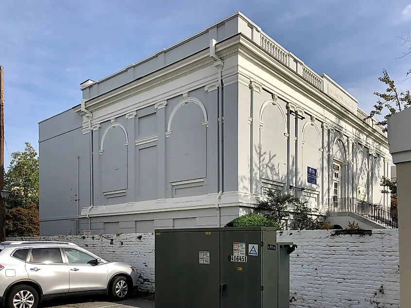 Charleston Library Society building in the French Quarter of Charleston, South Carolina