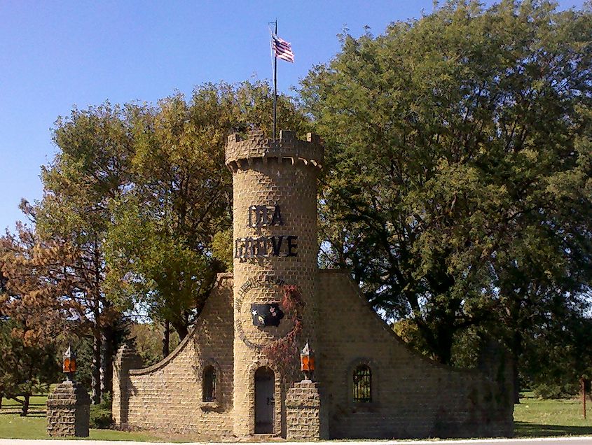 A monument dedicated to the town in Ida Grove, Iowa.