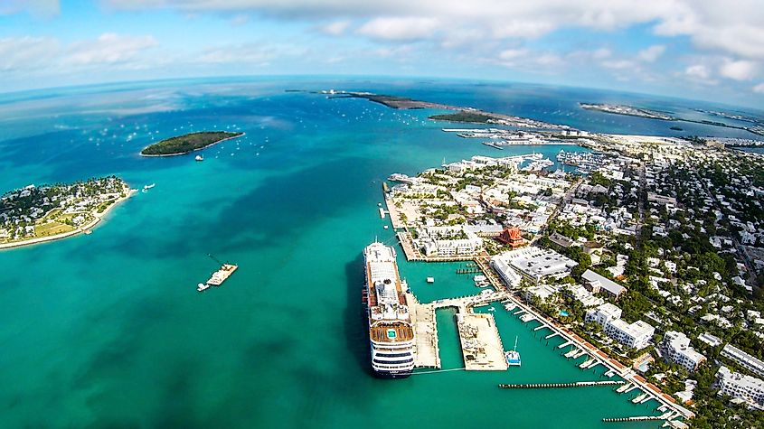 Aerial view of Key West in Florida