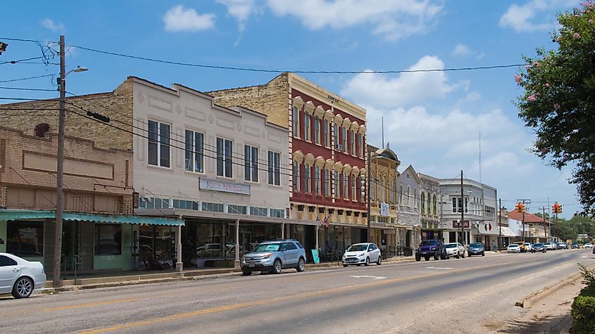 Street view in Gonzales, Texas