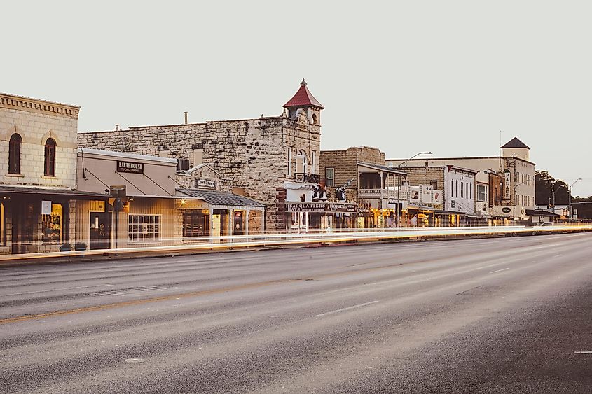 Fredericksburg town in Texas.