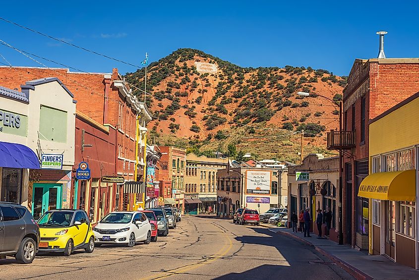 Downtown Bisbee located in the Mule Mountains, Arizona