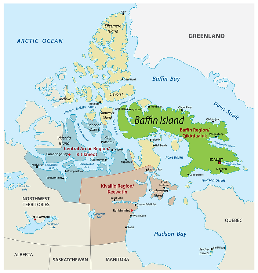 Baffin Island map