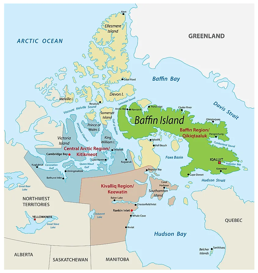 Baffin Island map