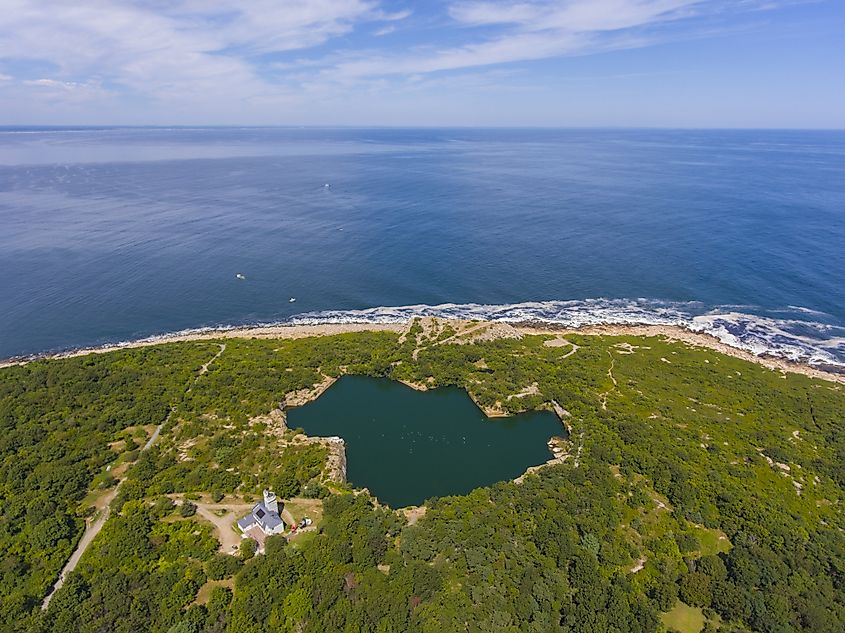 Aerial view of Halibut Point State Park