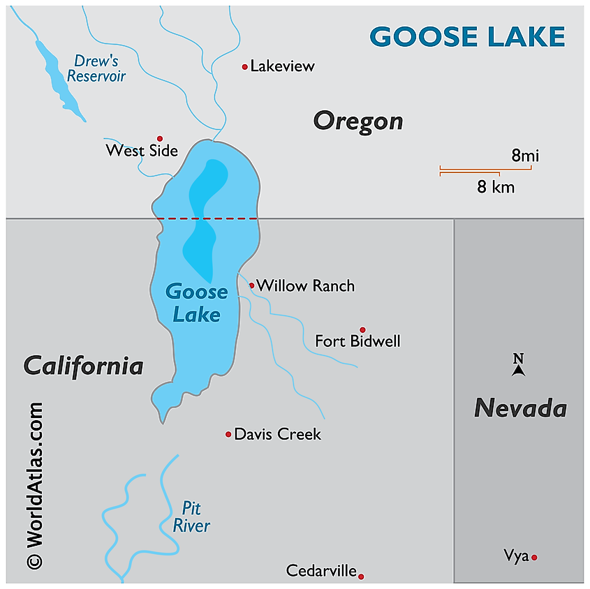 Goose Lake map