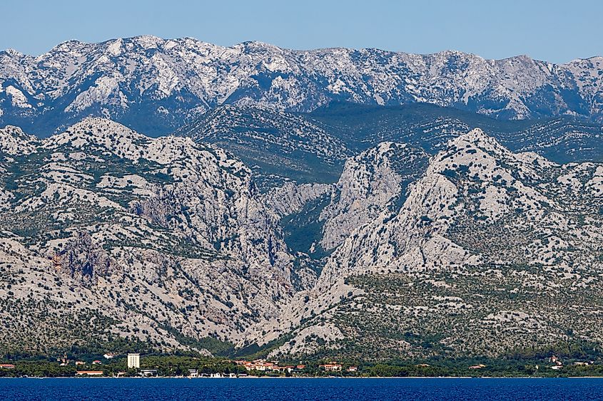 Velebit mountain range (Dinaric Alps), Croatia. Starigrad is the gateway to the Paklenica National Park.