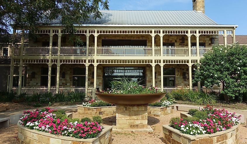 View of the Hyatt Regency Lost Pines Resort and Spa, a luxury vacation hotel near Austin, Texas, United States.