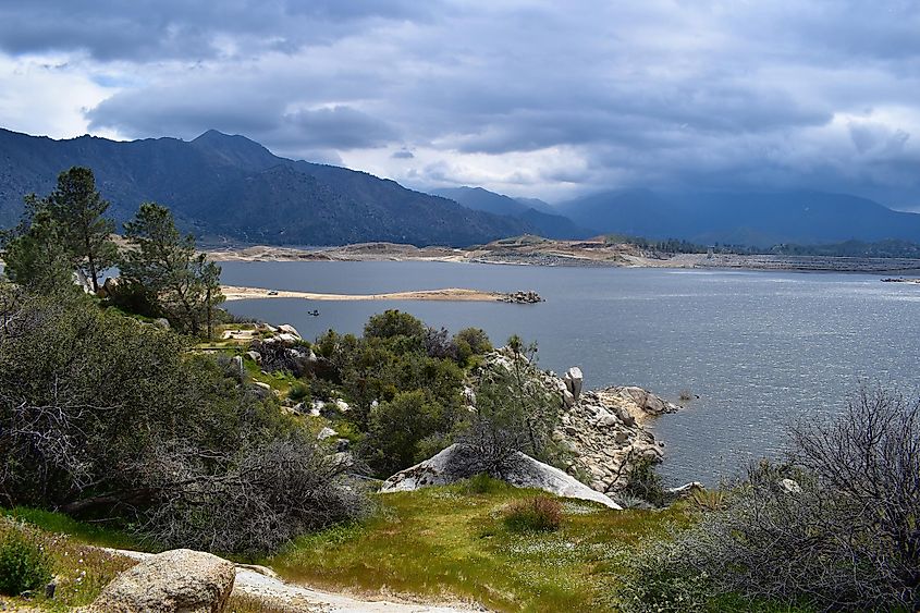 Scenic view of Lake Isabella in California