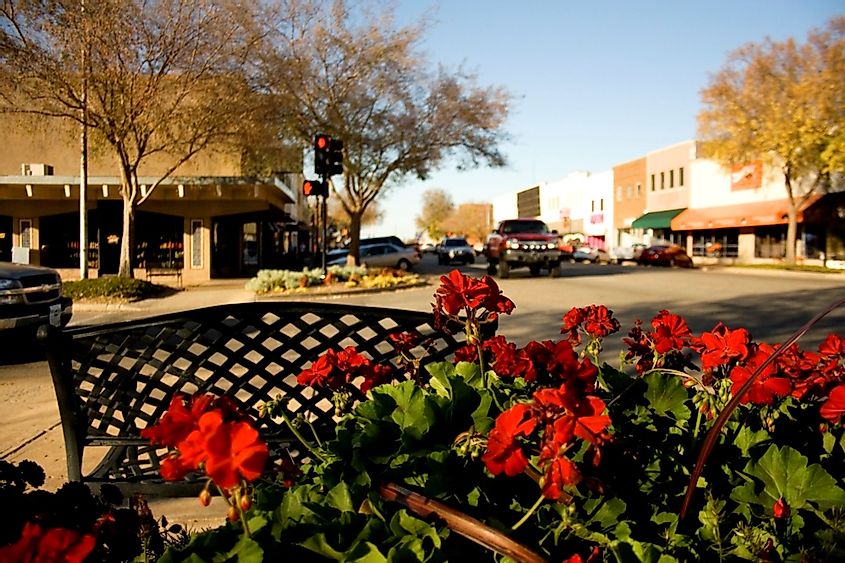Downtown Stillwater at the intersection of 8th and Main Street