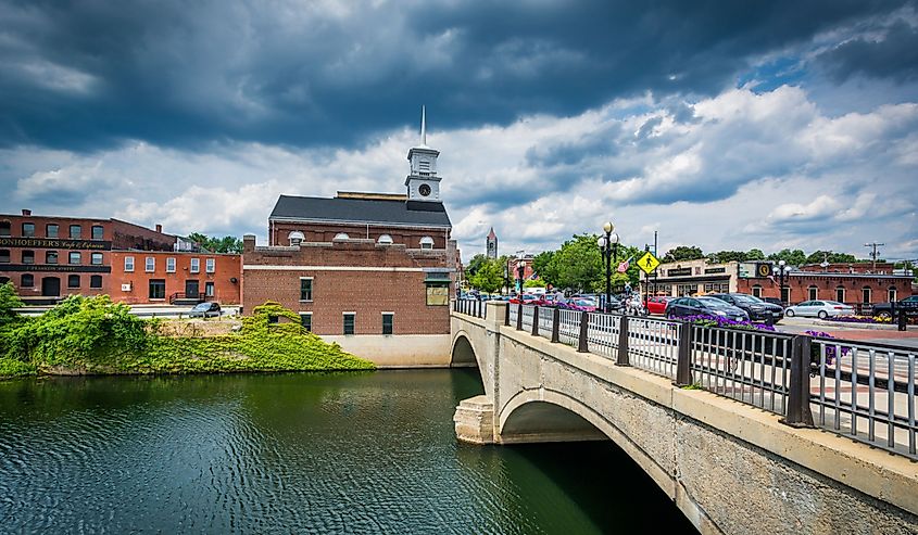 The Main Street Bridge over the Nashua River, in Nashua, New Hampshire