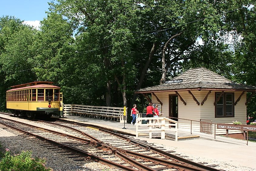 The Como-Harriet Streetcar Line in Linden Hills. 