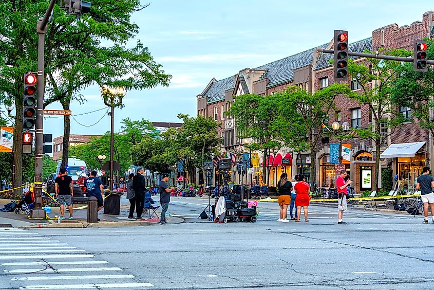 Main Street in Highland Park, Illinois