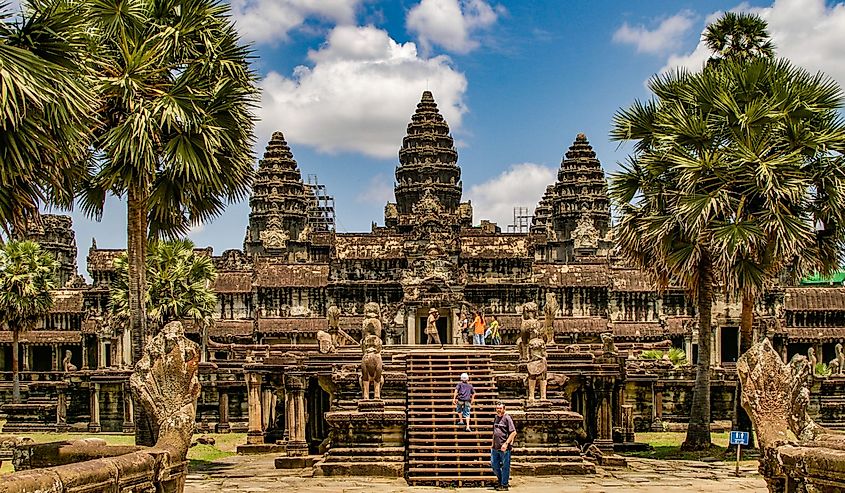 Visitors at Angkor Wat