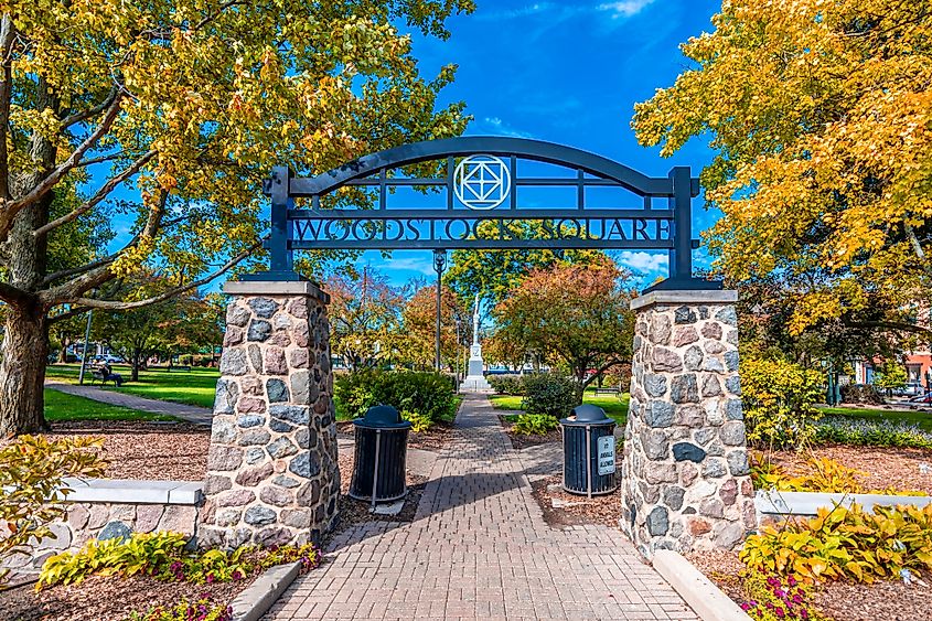Woodstock Square in Woodstock, Illinois.