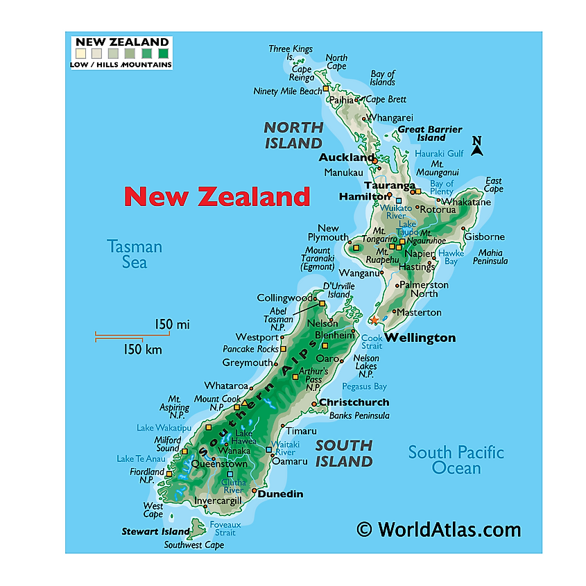 New Zealand map