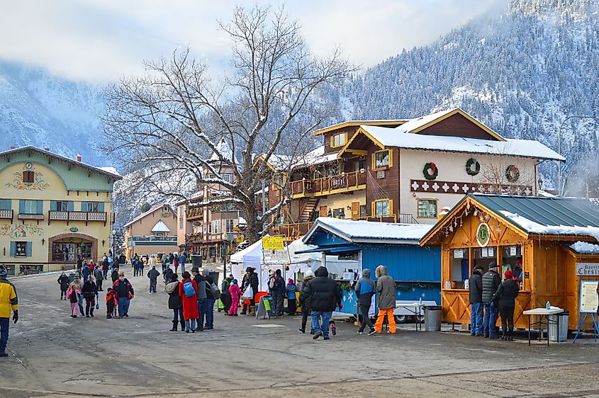 Tourists in Leavenworth, Washington