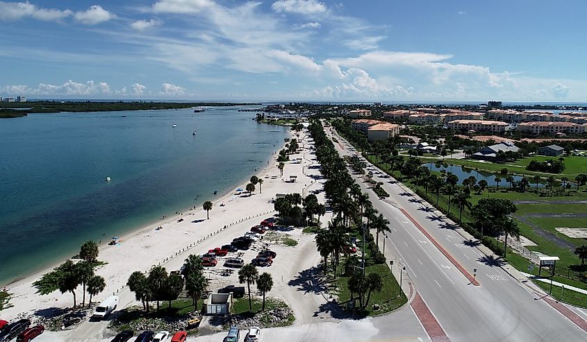 Aerial view of the Fort Pierce Inlet