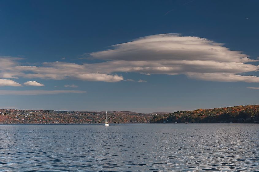 Cayuga Lake in Trumansburg, New York.