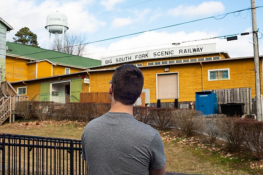 Big South Fork Scenic Railroad station in Stearns, Kentucky