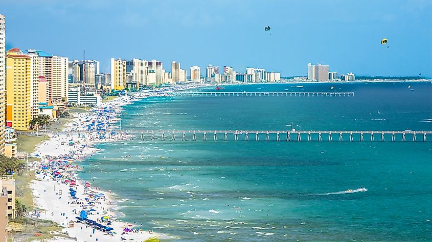 The spectacular beach at Panama City, Florida.