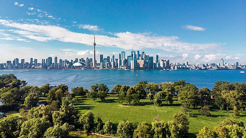 Skyline of Toronto, Canada along the shores of Lake Ontario