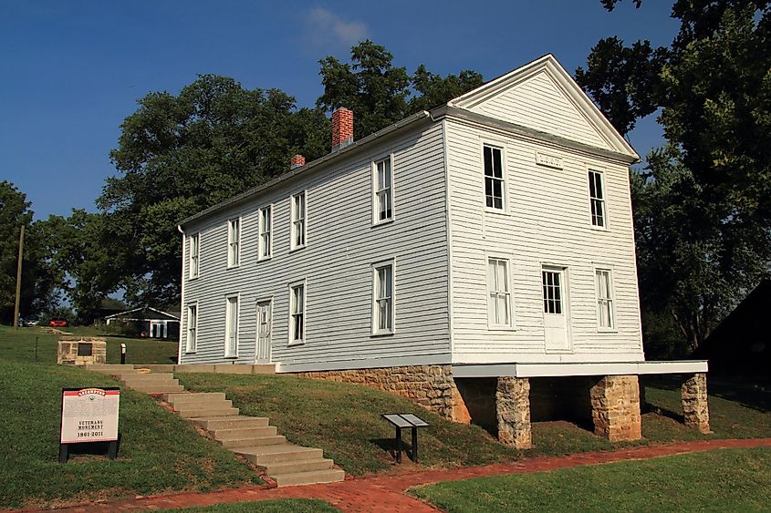 Lecompton, Kansas, contains several historic sites, such as Constitution Hall. Editorial credit: William Silver / Shutterstock.com