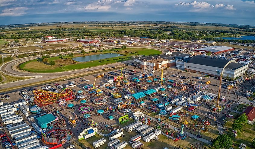 Aerial View of the Nebraska State Fair in Grand Island, Nebraska