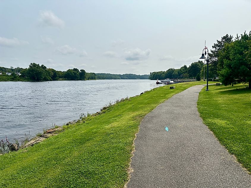 The waterfront in Gardiner, Maine.