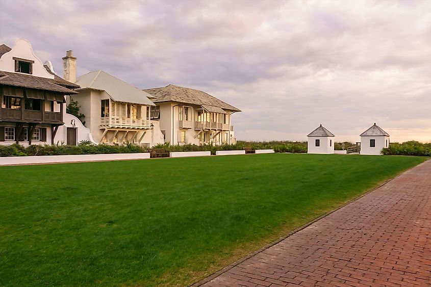 Community green space in Rosemary Beach, Florida