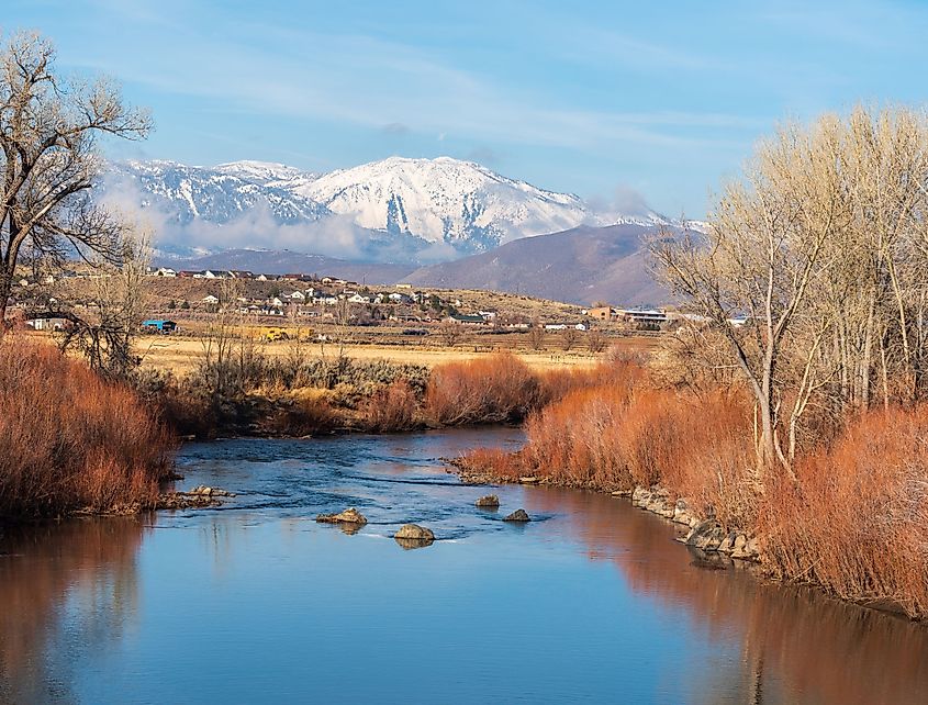 The Carson River and Sierra Nevada in Carson City