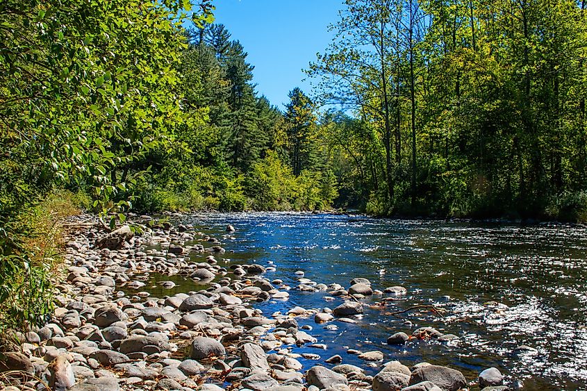 Farmington River view in Connecticut