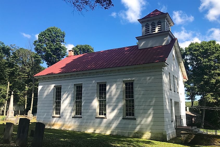The former Baptist Meeting House in Mount Olive Township, New Jersey.