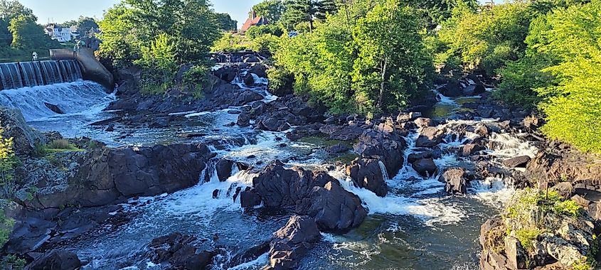 Waterfall in downtown Putnam, Connecticut