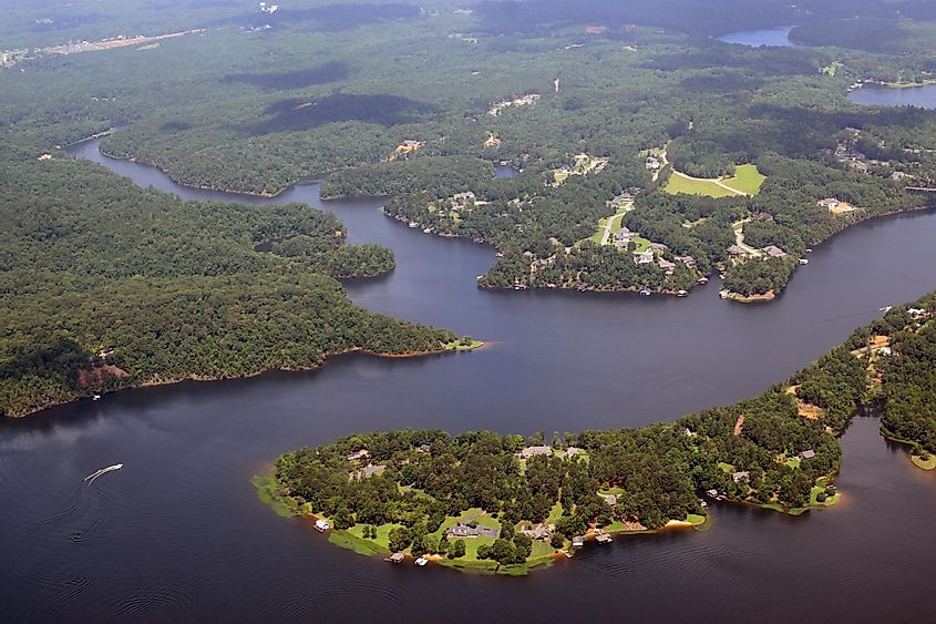 Aerial view of Lake Tuscaloosa