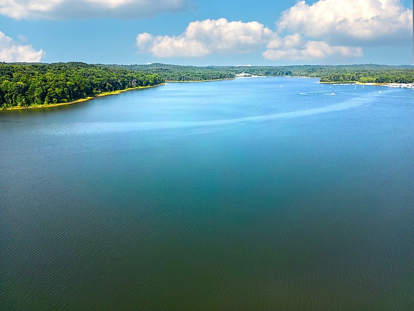 Scenic view of Patoka Lake, Indiana