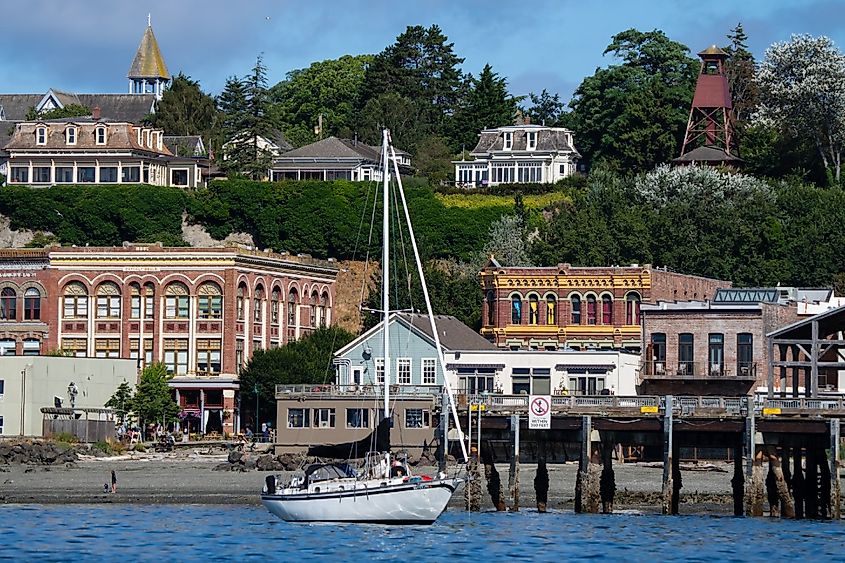 View of Port Townsend Washington from Puget Sound