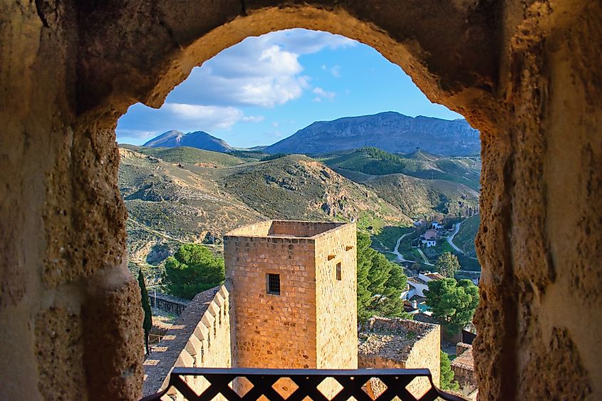 Aerial view from the tower of Alcazaba de Antequera, Spain