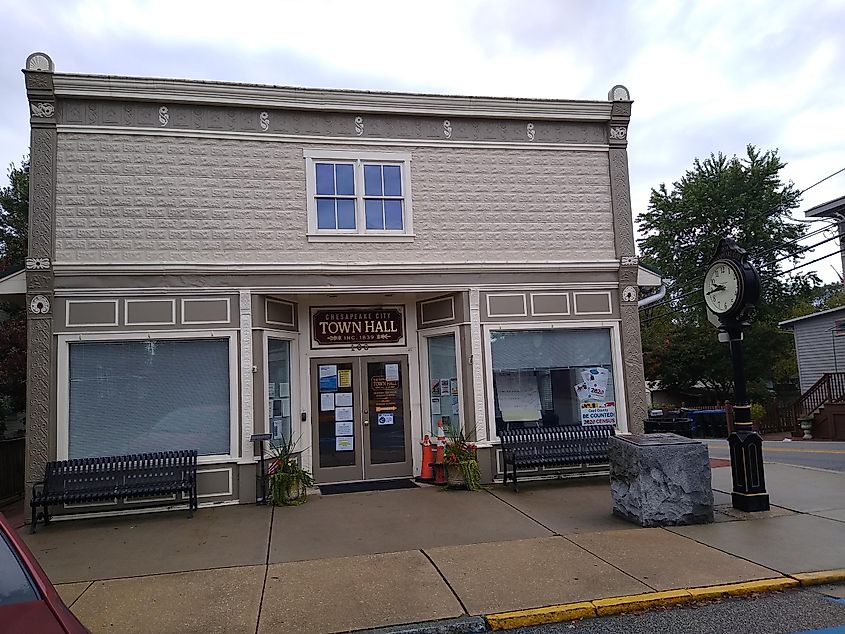 Town Hall in Chesapeake Bay, via Wikipedia