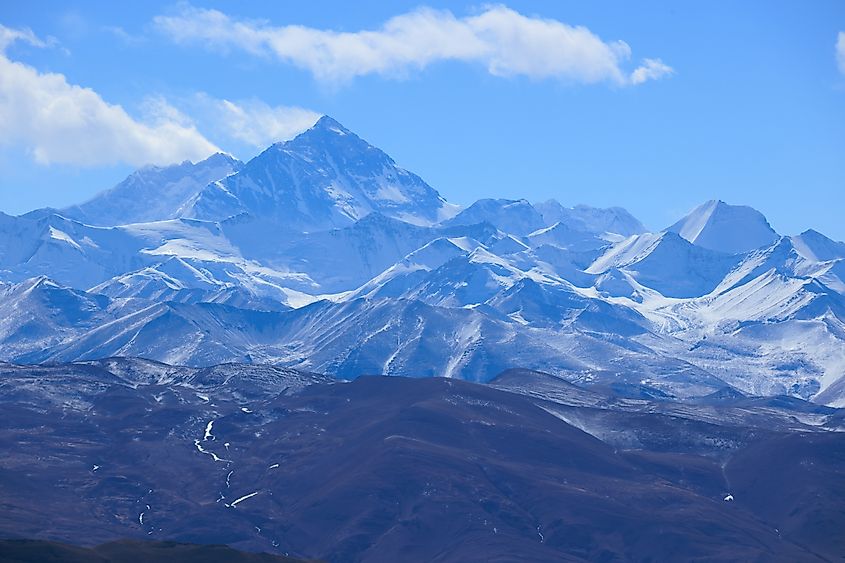 Mount Everest landscape in tibet, China