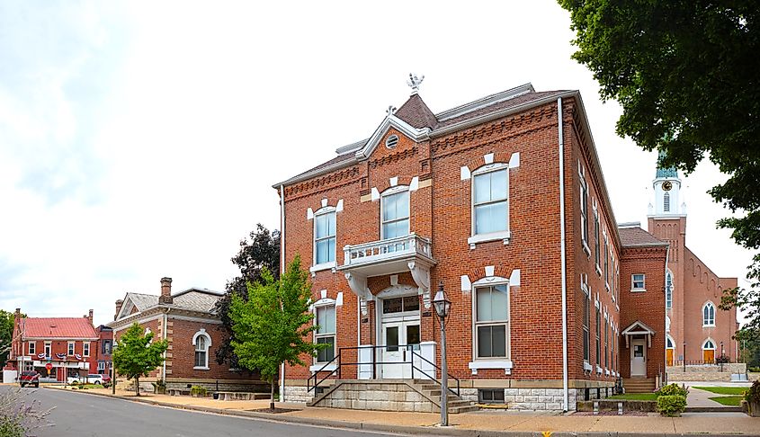 The County Clerk building in Ste. Genevieve, Missouri,