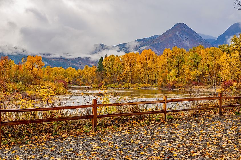 Fall colors at Waterfront Park, Leavenworth, Washington