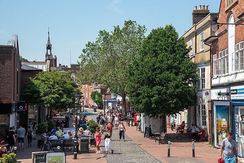 Market square of Lewes, England, the UK