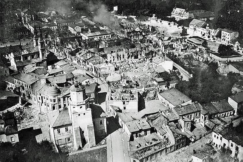 Wieluń was destroyed by Luftwaffe bombing.