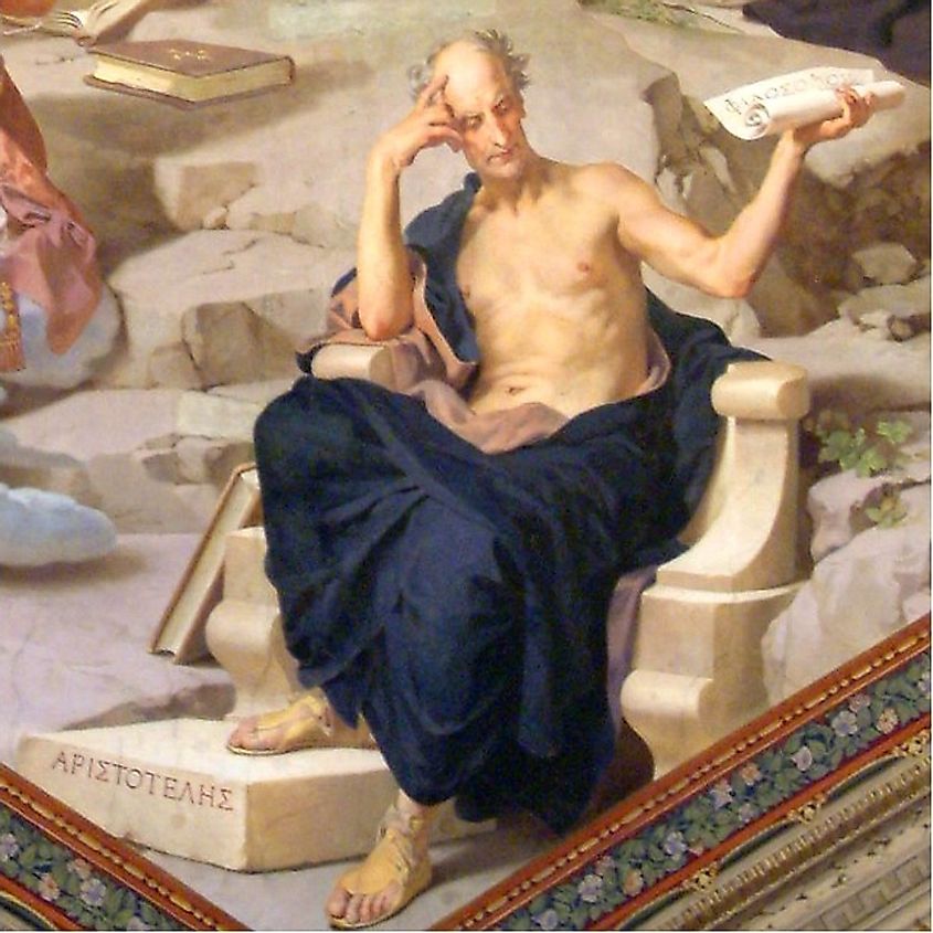Close up rendition of Aristotle