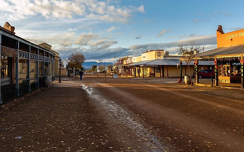 A view down Allen Street in Tombstone, Arizona.