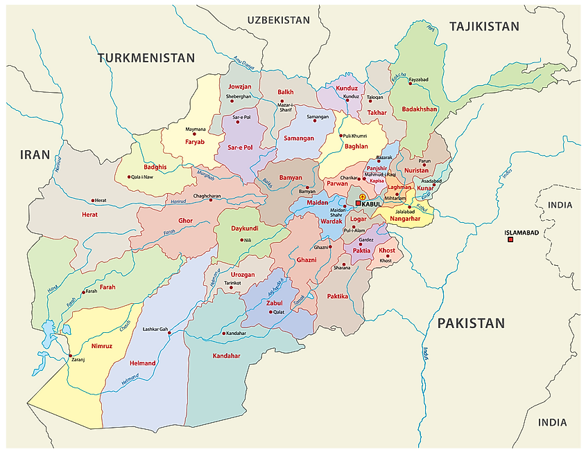 Afghanistan Maps Facts World Atlas